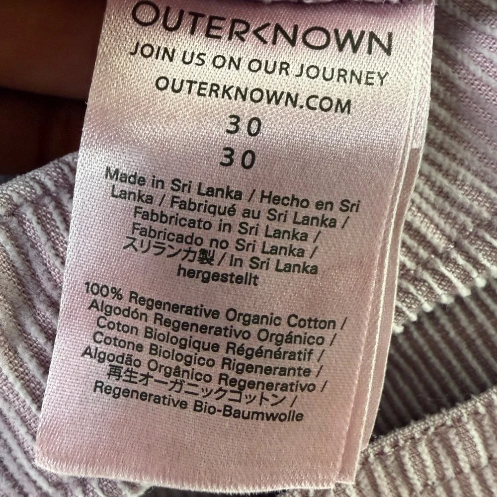 Outerknown Seventyseven Cord Shorts Womens 30 Mauve Purple Utility Cotton